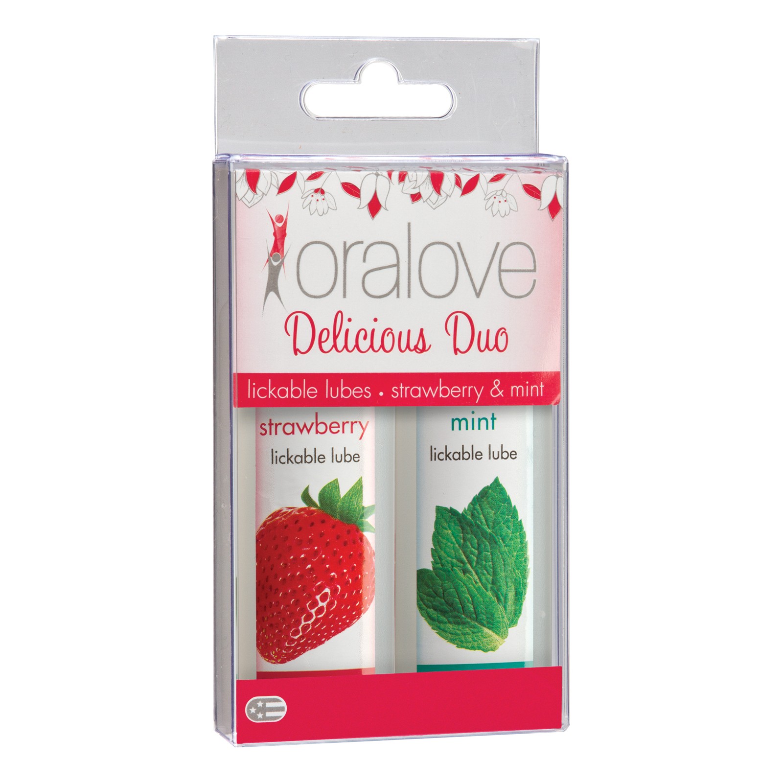 Lubricante Oralove Dúo Sabor - Fresa & Menta