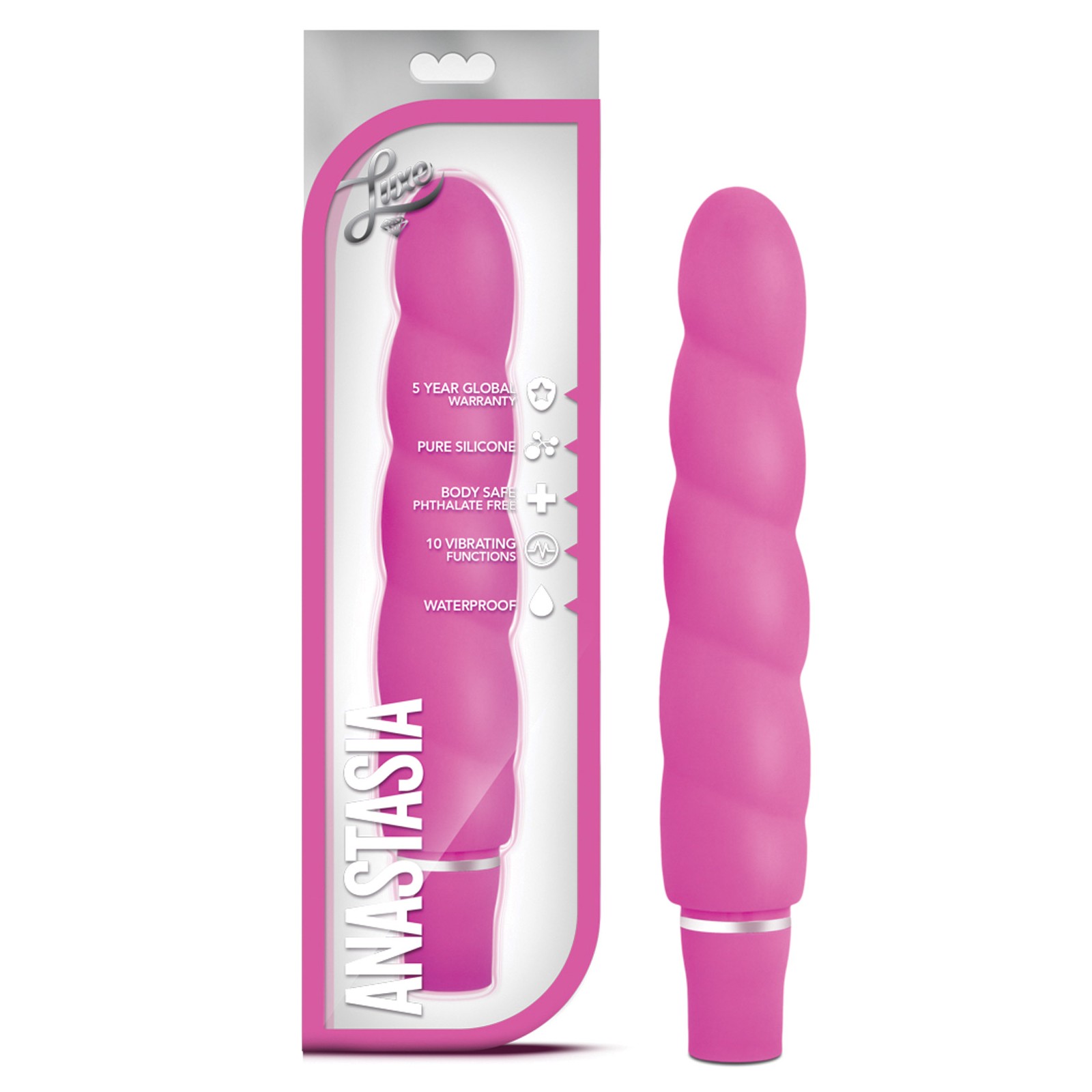 Vibrador de Silicona Blush Luxe Anastasia Rosa