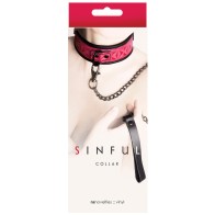 Adjustable Sinful Pink Collar for Play