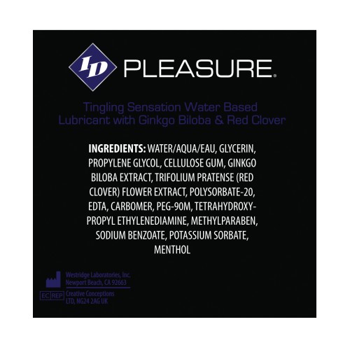 ID Pleasure Waterbased Tingling Lubricant - 8.5 oz