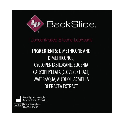 Lubricante Anal ID Backslide para Mayor Comodidad