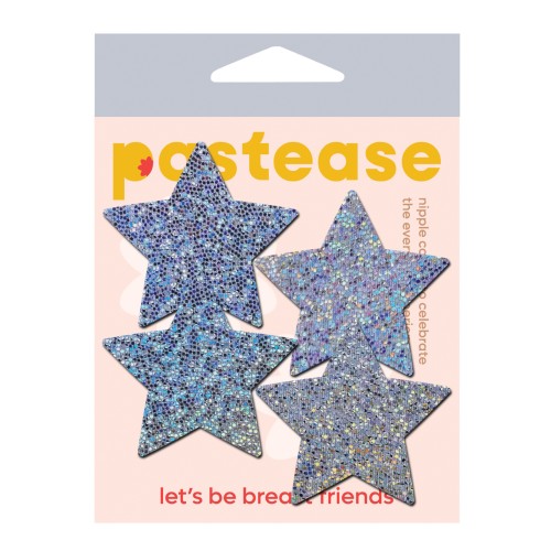 Pastease Glitter Star Pasties - Silver