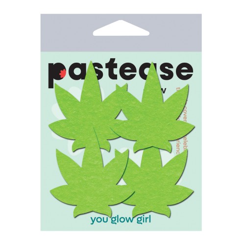 Glow in the Dark Green Leaf Pasties Pack