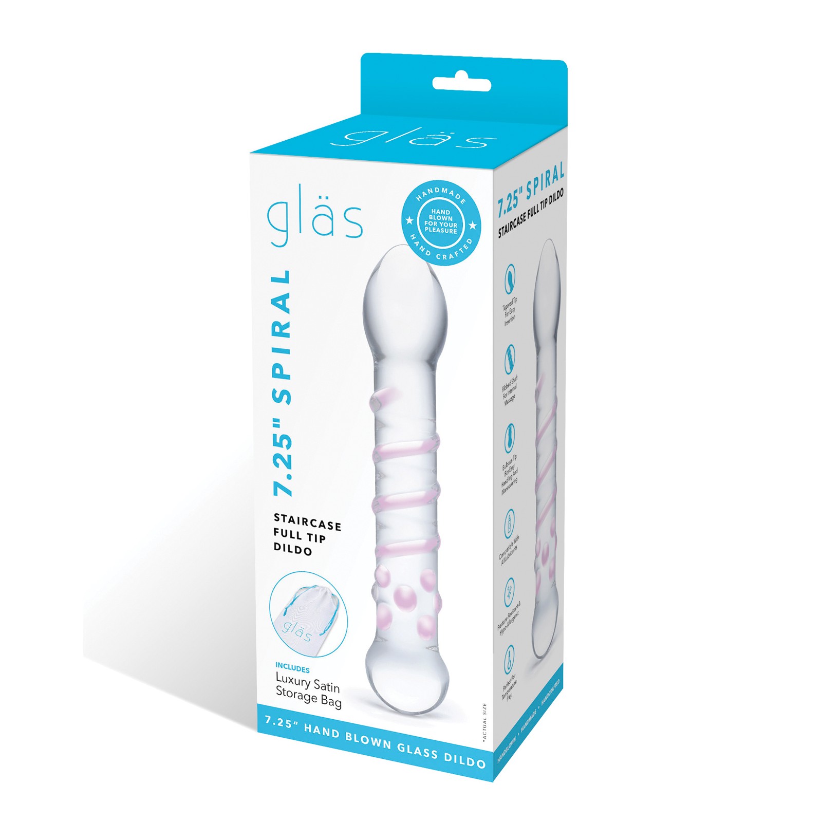 Glas Spiral Staircase Full Tip Glass Dildo