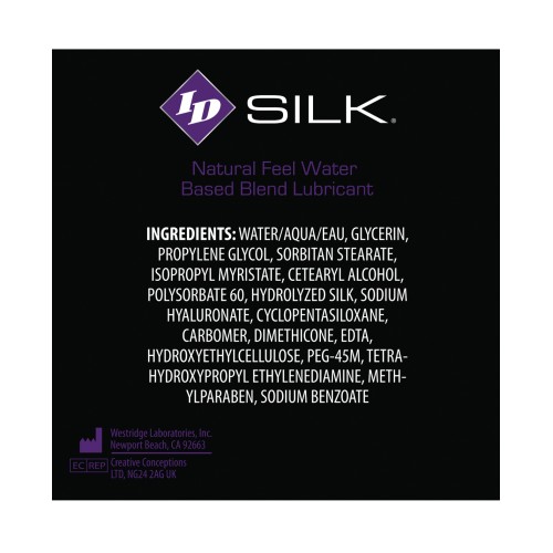 ID Silk Natural Feel Lubricant for Enhanced Pleasure