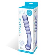 Dildo de Cristal Ribeteado Purple Rain - Juguete de Placer Definitivo