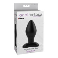 Plug Grande de Silicona de la Colección Fantasía Anal - Negro