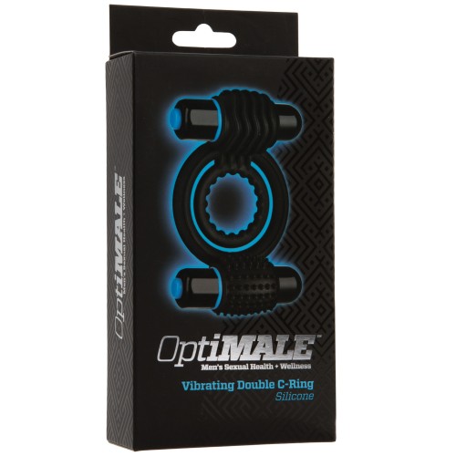 OptiMale Vibrating Double C Ring - Black