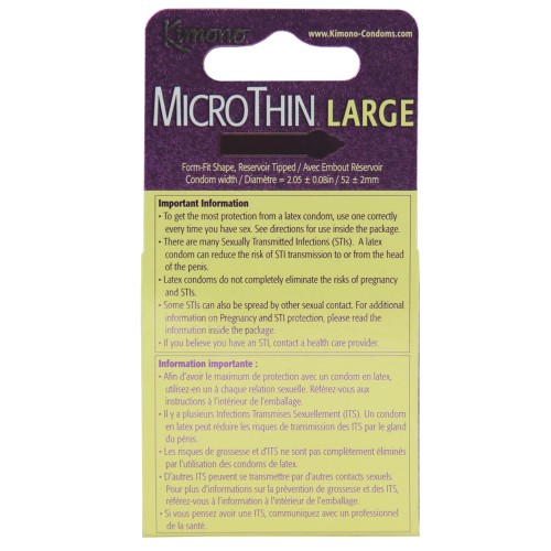 Preservativos Kimono Micro Thin Grande Caja de 3