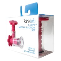 Set de Succión de Pezones KinkLab T-Cup para Sensaciones Intensas