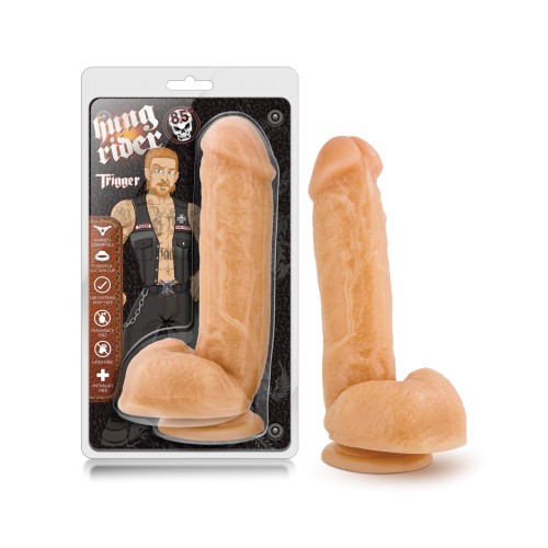 Blush Hung Rider Trigger 7 inch Dildo with Suction Cup