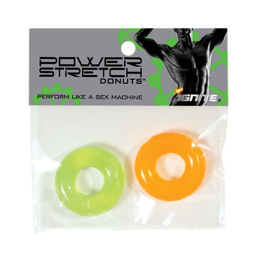 Ignite Power Stretch Donut Cock Ring Pack of 2