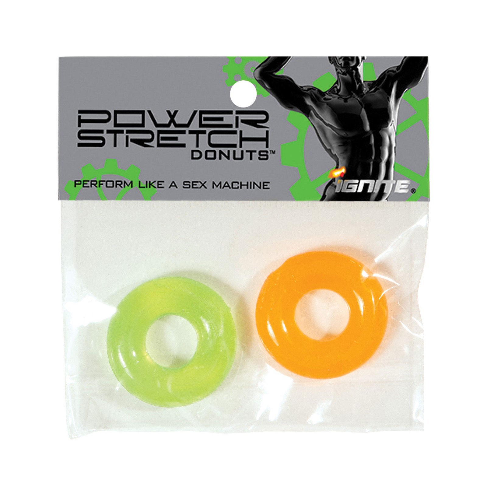 Anillo de Pene Donut Ignite Power Stretch Paquete de 2