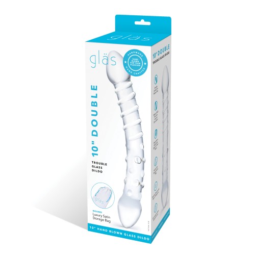 Glas Double Trouble Glass Dildo - Double the Pleasure