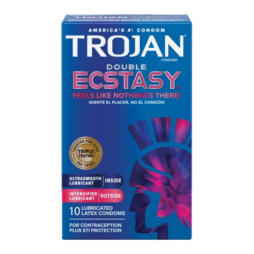 Condones Trojan Double Ecstasy para Mayor Placer