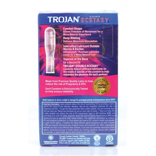 Condones Trojan Double Ecstasy para Mayor Placer