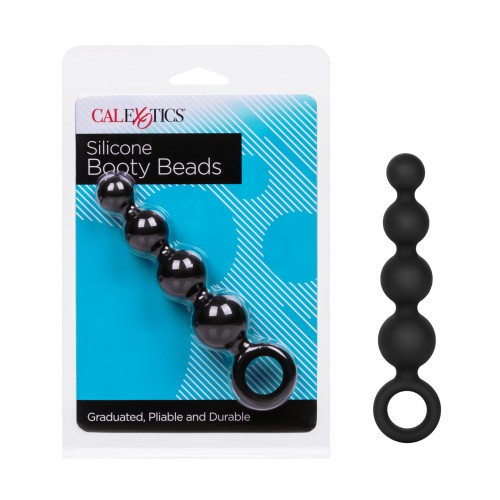 Perlas Anales de Silicona de Lujo en Negro - Producto de Placer