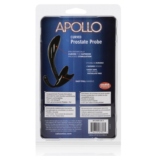 Probe Prostático Curvado Apollo - Negro