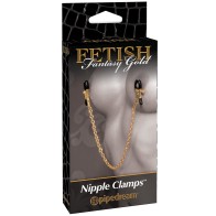 Fetish Fantasy Gold Chain Nipple Clamps for Intense Sensations