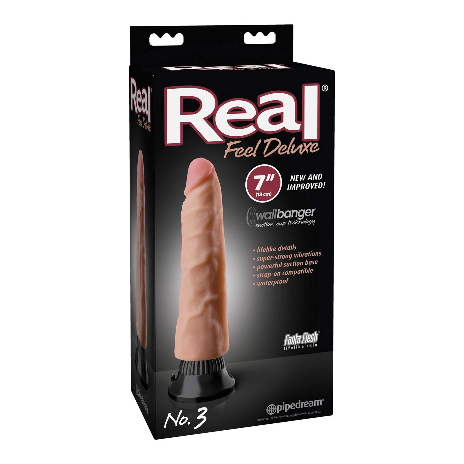 Real Feel Deluxe 7 Inch Waterproof Vibrator Flesh