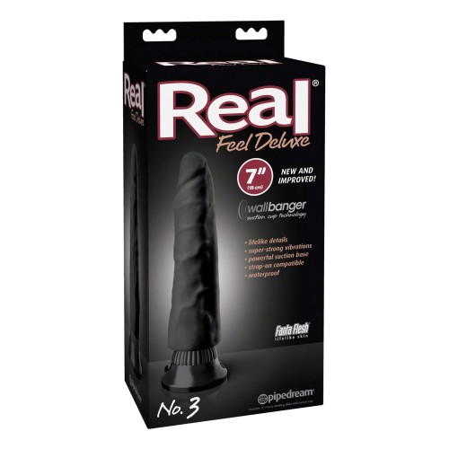 Real Feel Deluxe No. 3 7" Waterproof Vibe - Black