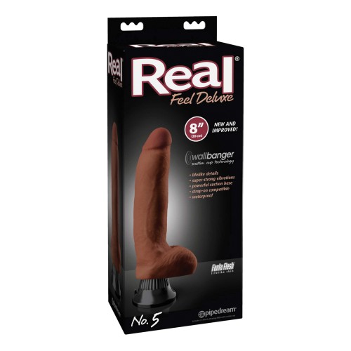 Vibrador Real Feel Deluxe No. 5 Impermeable Marrón