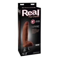 Vibrador Real Feel Deluxe No. 5 Impermeable Marrón