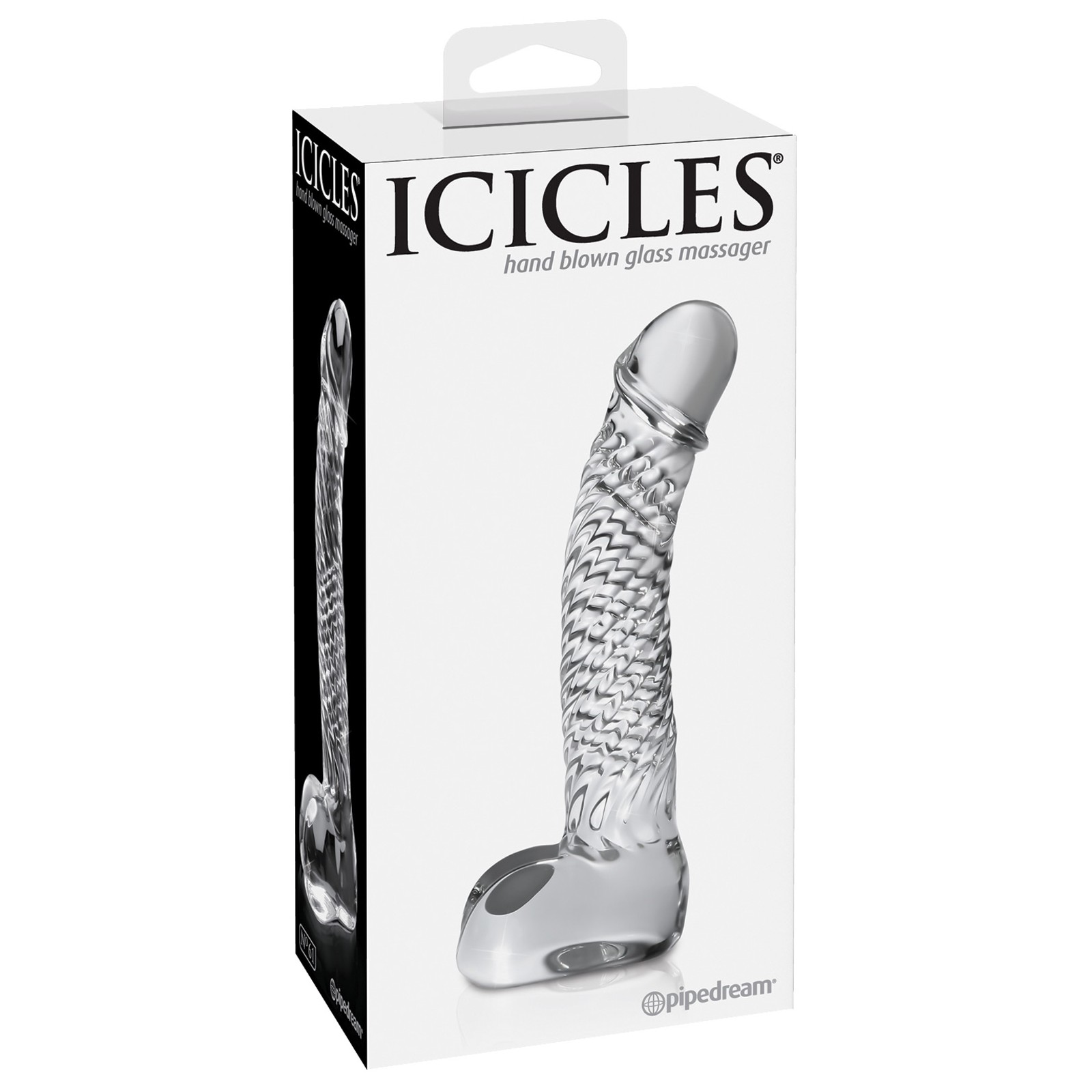 Icicles No. 61 Hand Blown Glass G Spot Dong Clear