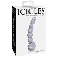 Icicles No. 66 Hand Blown Glass G Spot Dong - Clear