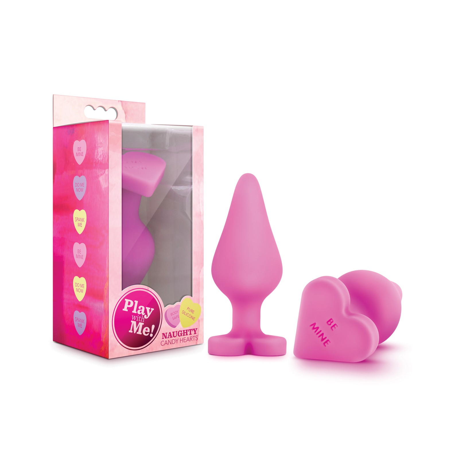 Blush Play With Me Naughty Candy Heart Be Mine Plug Pink