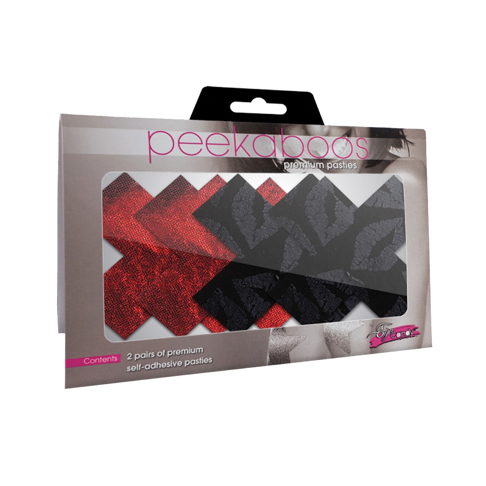 Pasties Premium Stolen Kisses - Rojo y Negro