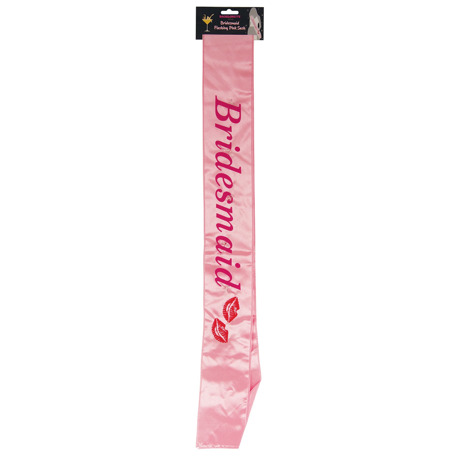 Sash de Dama de Honor Destellante - Rosa