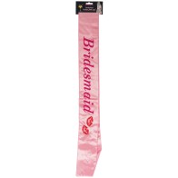 Sash de Dama de Honor Destellante - Rosa