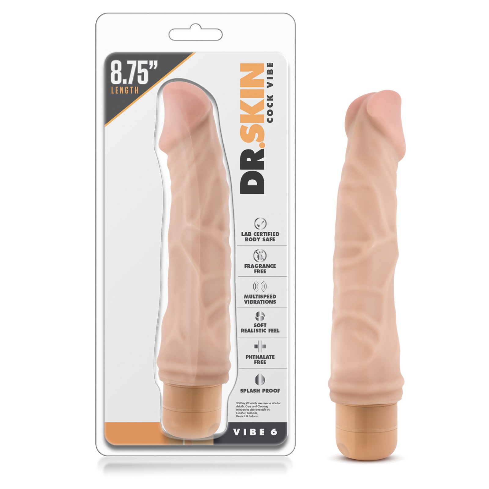 Blush Dr. Skin Vibe 9-Inch Dong for Intense Pleasure