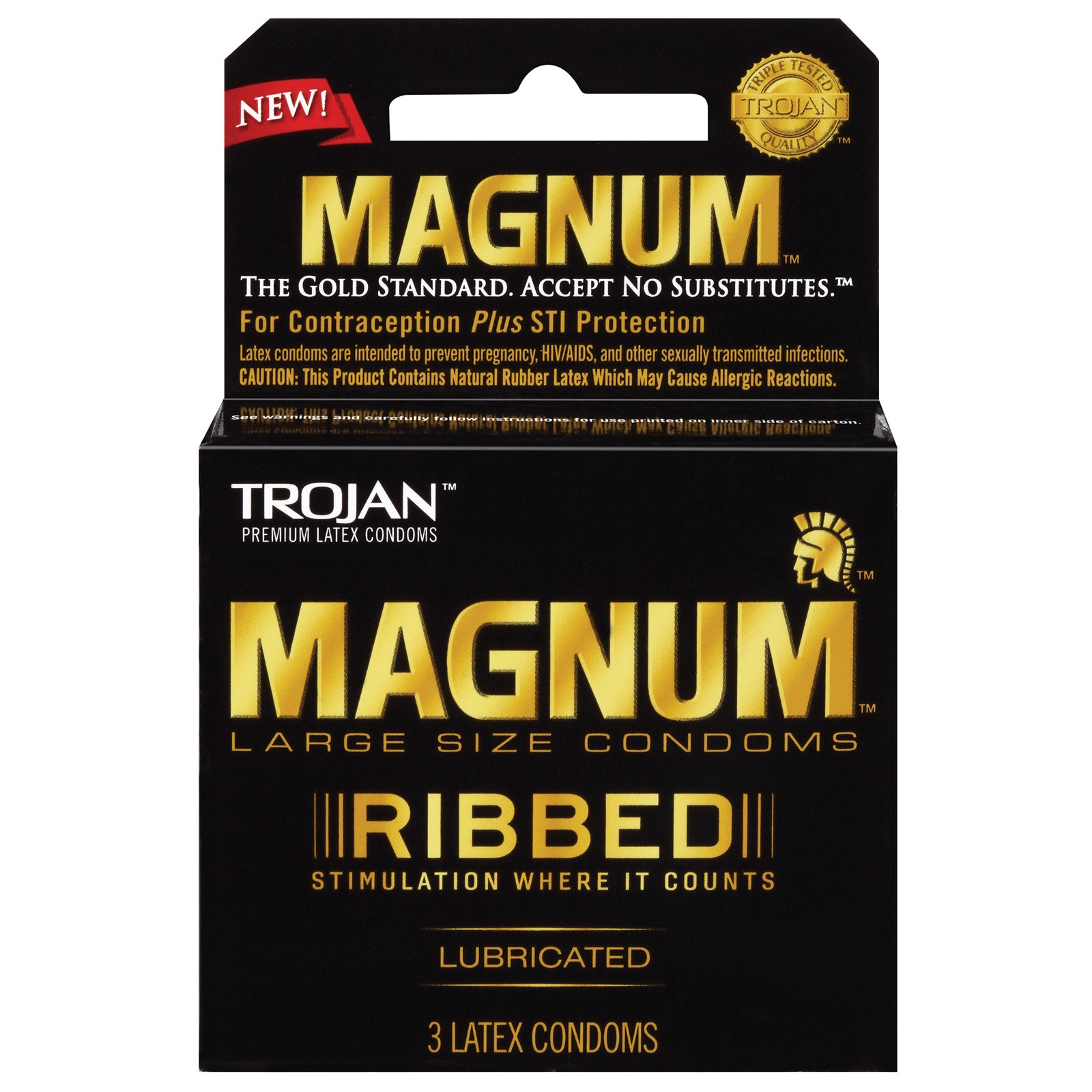 Condones Trojan Magnum Estriados para Placer Mejorado