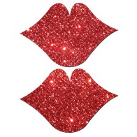 Pastease Premium Glitter Lips Rojo OS - Accesorio Divertido