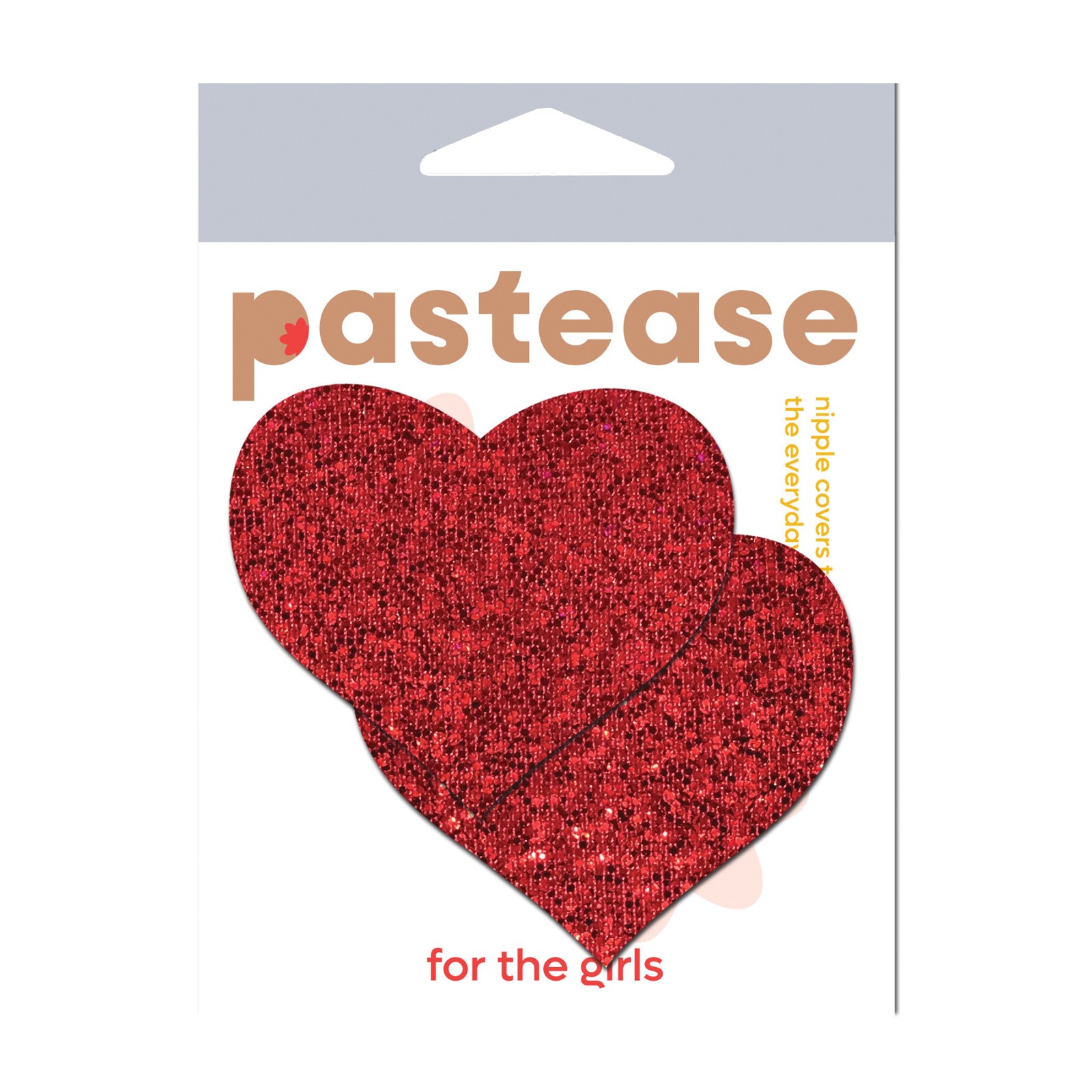 Pastease Premium Glitter Heart Red Nipple Covers