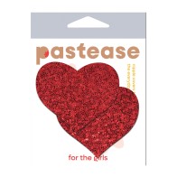 Pastease Premium Glitter Heart Red Nipple Covers