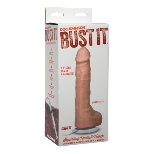 Bust It Squirting Realistic Cock with Nut Butter - Flesh