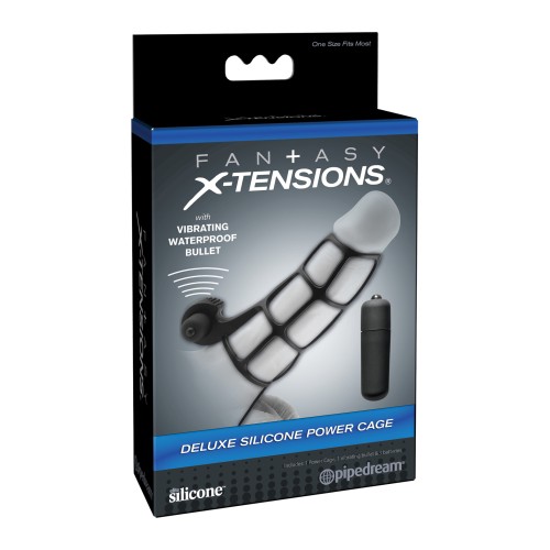 Fantasy X-tensions Deluxe Silicone Power Cage Black