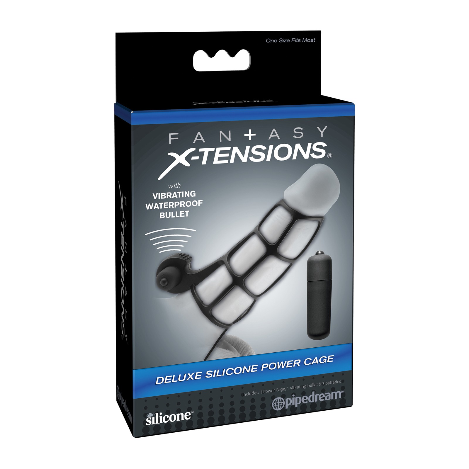 Fantasy X-tensions Deluxe Silicone Power Cage Black