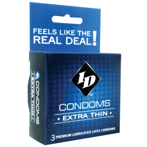 ID Extra Thin Condoms - Box of 3