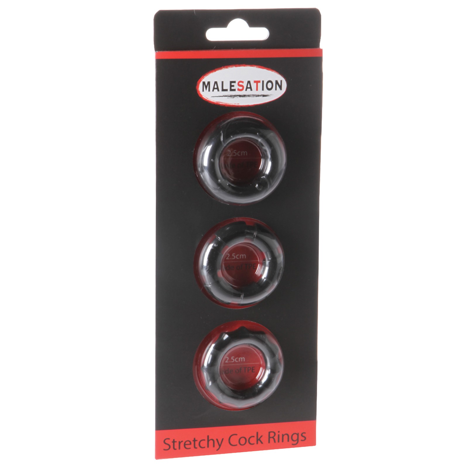 MALESATION Stretchy Cock Rings Pack of 3