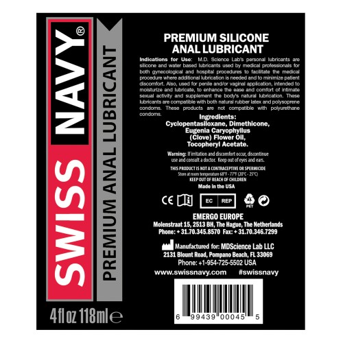 Lubricante Anal Silicona Swiss Navy