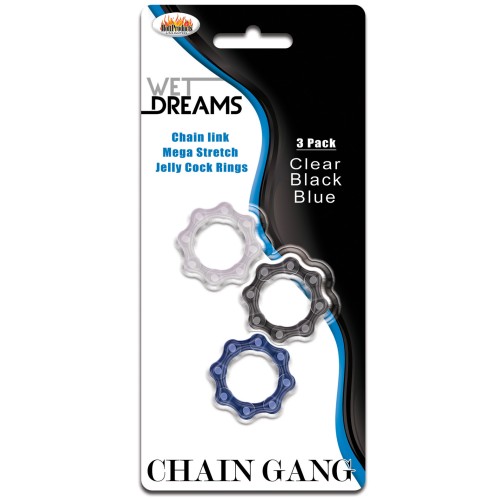 Anillos para Pene Wet Dreams Chain Gang - Set de Placer Definitivo