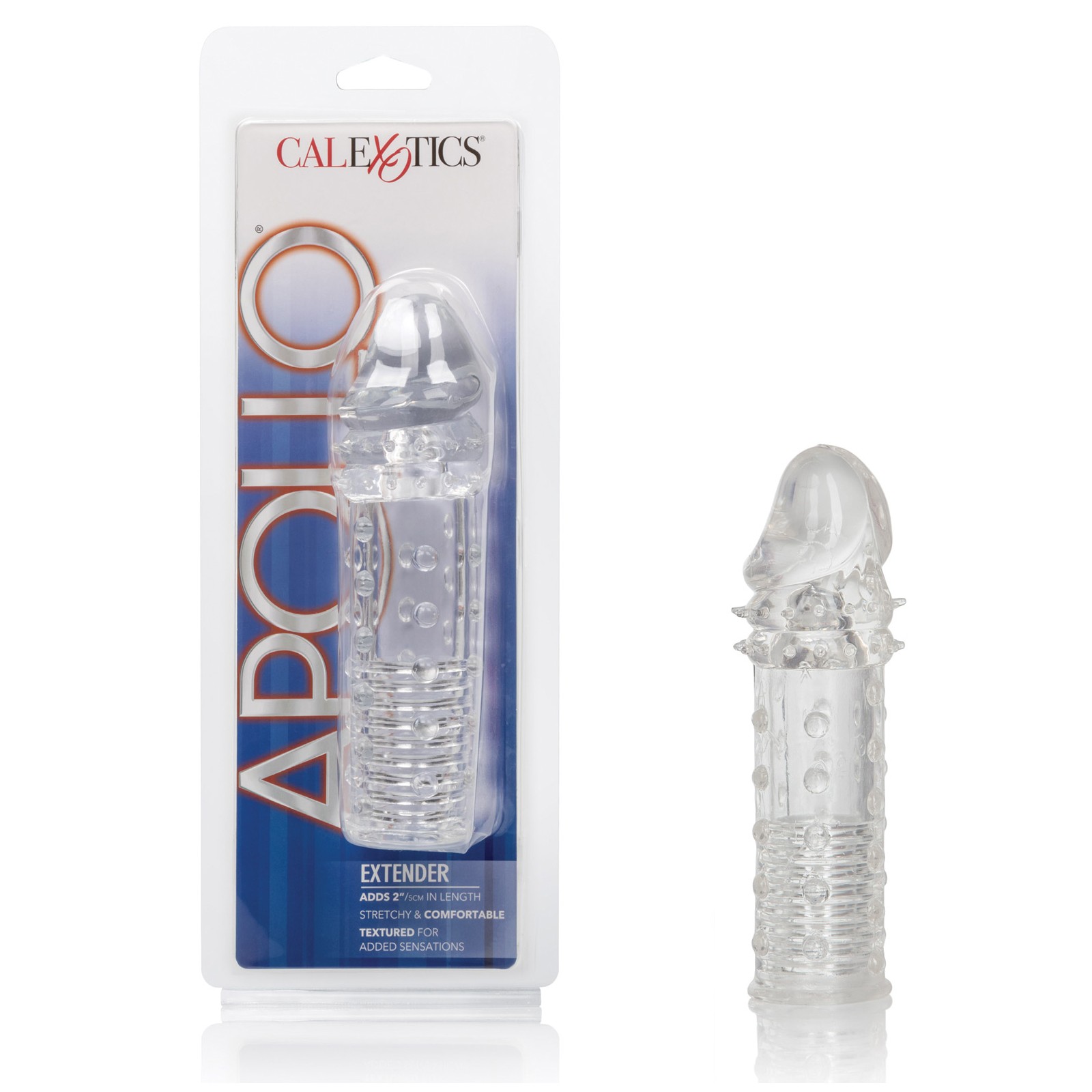 Extensor de Pene Apollo Transparente para Placer Mejorado