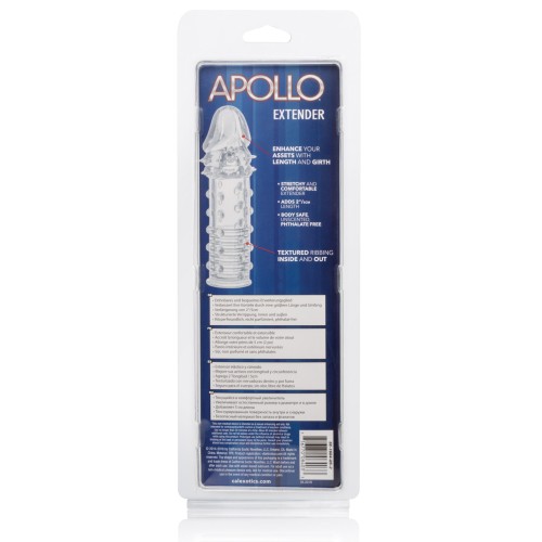 Extensor de Pene Apollo Transparente para Placer Mejorado