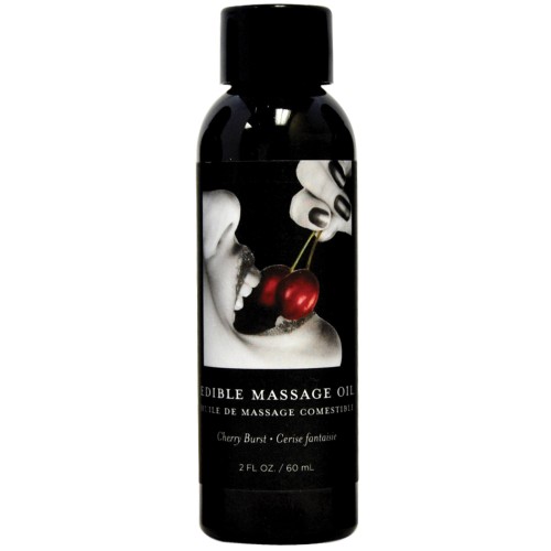 Earthly Body Cherry Edible Massage Oil 2 oz