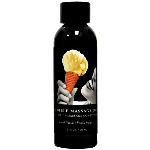 Earthly Body Edible Massage Oil 2 oz French Vanilla