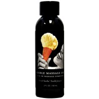 Earthly Body Edible Massage Oil 2 oz French Vanilla